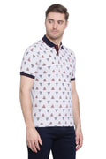 Motif Printed Polo T shirt