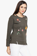Minimal Night Flora Casual Top - MODA ELEMENTI