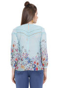Floral Round Neck Full Sleeve Top