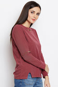 Solid Cut Outs Detailed Top - MODA ELEMENTI