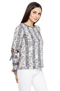 Floral Cut Out Premium Winter Top