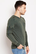 Axmann Solid Fade Full Sleeve T-Shirt