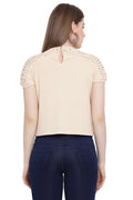 Sleeve Cut Out Casual Top