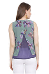 Butterfly Printed Sleeveless Top
