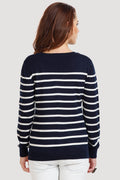 Front Buttoned Striped Cardigan - MODA ELEMENTI