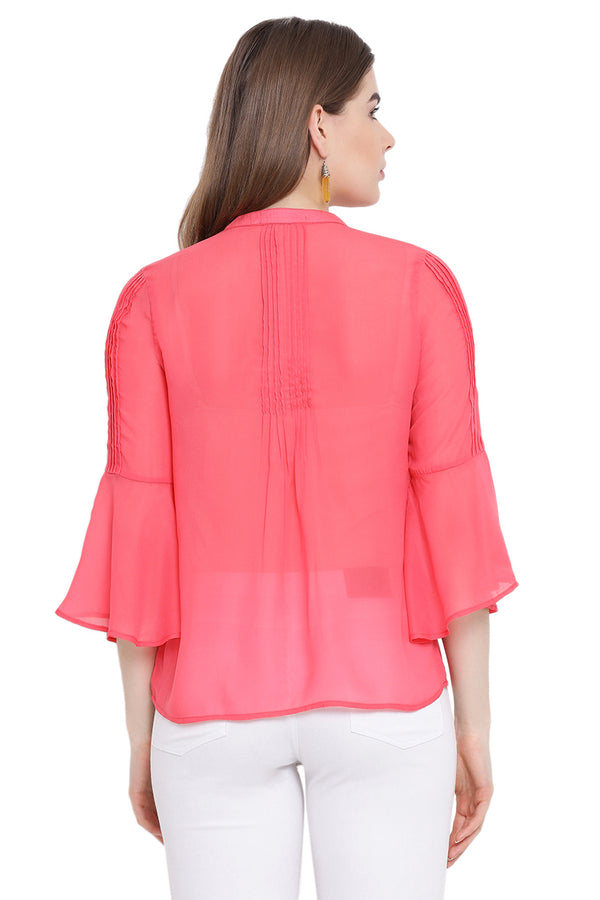 Front Tie Cherry Kiss Casual Top