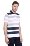 Multi Color Stripe polo T shirt