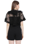 Midnight Lace Cape Play Suit