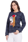 Pictorial smart women printed Sweatshirt