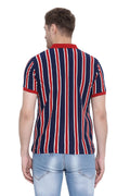 Vertical Stripe Polo T-Shirt