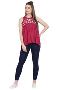 Floral Love Embroidered Sleeveless Top