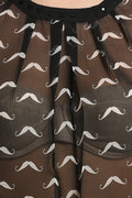 Mustache Print Casual Top - MODA ELEMENTI