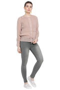 Front Tie Streak Casual Top
