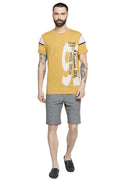 Axmann Printed Round Neck Casual T-Shirt