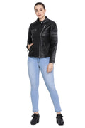 Black Wandered Biker Jacket