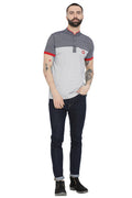 Axmann Mandarin Collar Casual T-Shirt