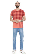 Axmann Shaded Check Casual T-Shirt