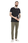 Axmann Self Striped Polo T-Shirt