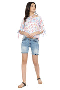Abstract Printed Self Designed Top