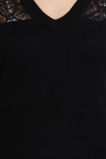 V Neck Lace Top - MODA ELEMENTI