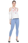 Floral Strap Off Shoulder Casual Top
