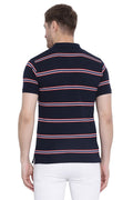 Symmetric Striped Polo T-Shirt