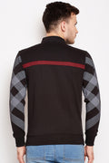 Axmann Abstract Check Zipper Sweatshirt - MODA ELEMENTI