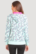 Full Sleeve Printed Zipper Hooded Sweatshirt - MODA ELEMENTI