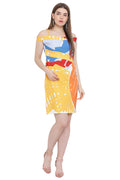 Sunshine Splash Off Shoulder Midi Dress