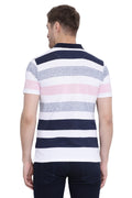 Multi Color Stripe polo T shirt