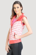 Reversible Front Open Sleeveless Sweatshirt - MODA ELEMENTI