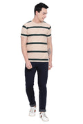 Axmann Round Neck Regular Striped T-Shirt