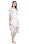 Flying Birds A-Line Midi Dress