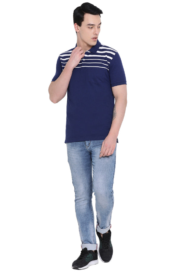Axmann Panel Stripe Polo T-shirt