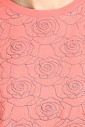 Round Neck Full Sleeve Rose Sweatshirt - MODA ELEMENTI