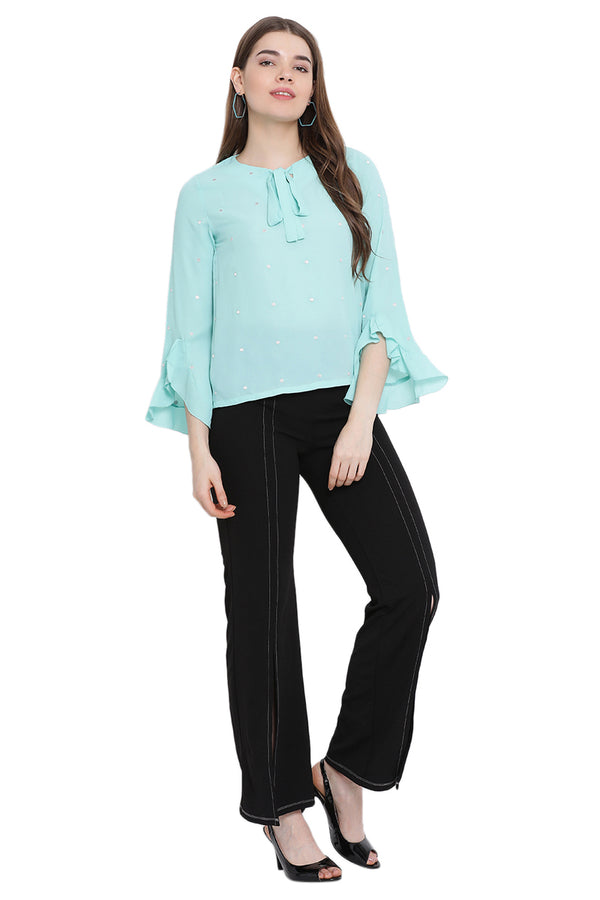 Mild Breeze Bell Sleeve Top