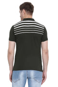 Panel Stripe Polo T shirt