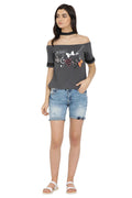 Chocker Neckline Off Shoulder Top
