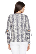 Floral Cut Out Premium Winter Top