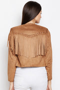 Fringe Rock Suede Shrug - MODA ELEMENTI