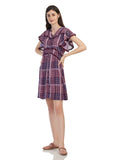 Flutter Sleeves Medium Length Dress