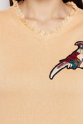 Exotic Flora Casual Winter Top