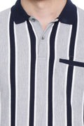 Vertical Stripe Polo T-Shirt