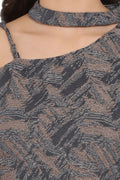 One Shoulder Enigma Midi Dress