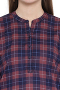 Mandarin Collar Half Placket Shirt