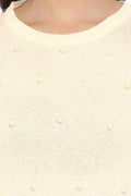Solid Embellished Casual Jumper