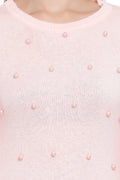 Solid Embellished Casual Jumper