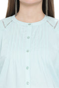 Solid Self Designed Casual Shirt