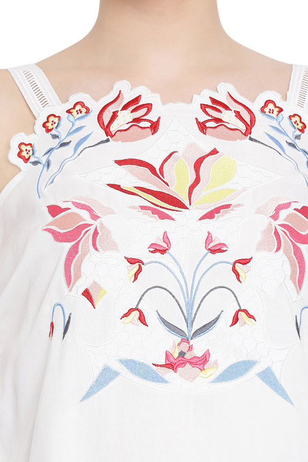 Floral Strap Off Shoulder Casual Top