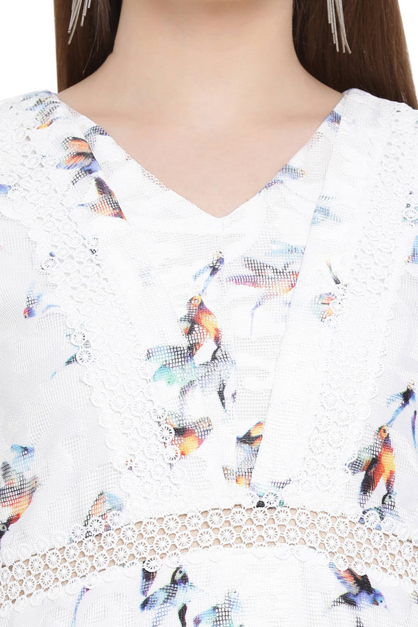 Flying Birds A-Line Midi Dress